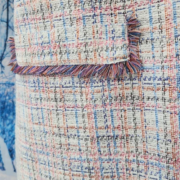 ZARA  multi coloured knit mini dress with fringe. - Picture 4 of 5